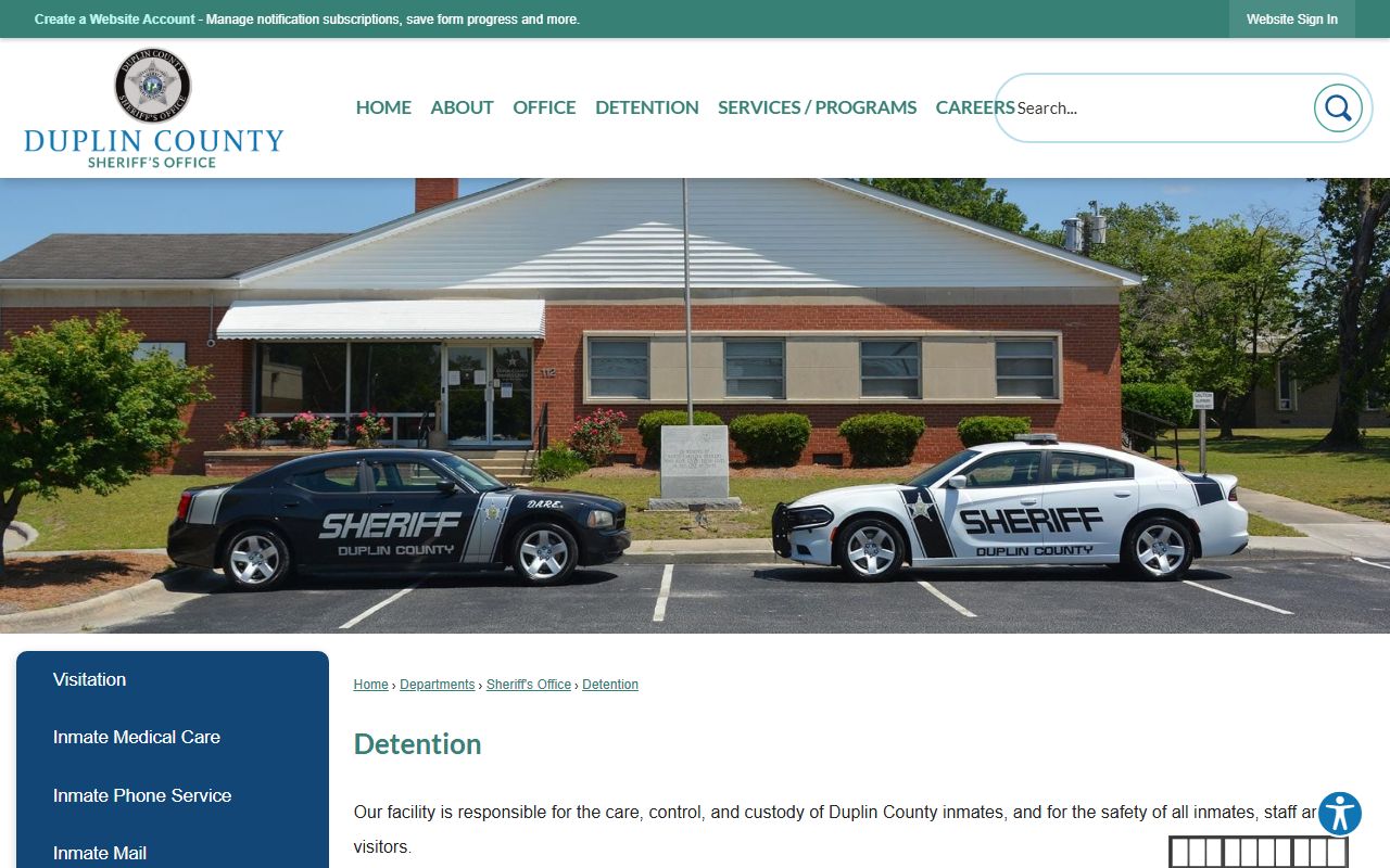 Duplin County Detention Center inmate lookup detention overview
